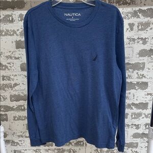 Nautica Men's Classic Blue Long Sleeve Tee Size Small